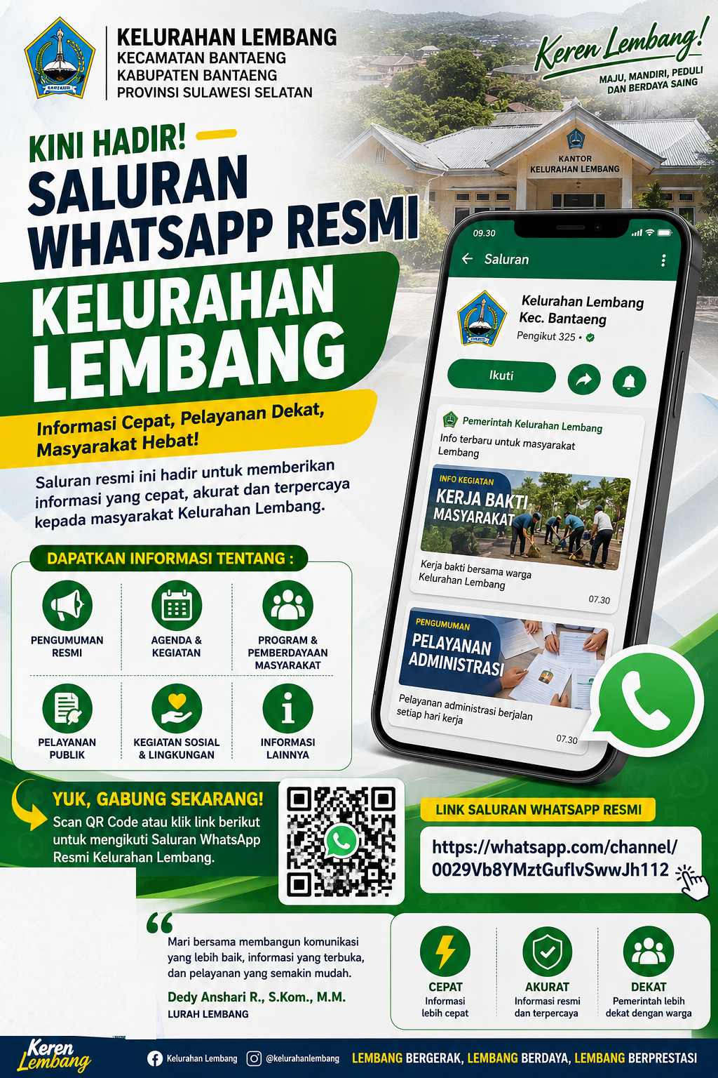 Keren Lembang Terus Terhubung: Saluran WhatsApp Resmi Hadir, Informasi Kelurahan Kini Semakin Dekat dengan Warga